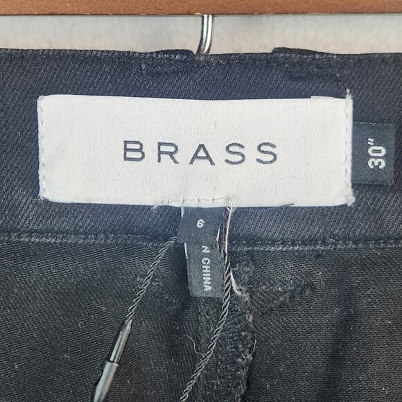 Brass Clothing Women’s Black Wide-Leg Sailor Pant Jeans Size 6 Inseam 30” NWT - Picture 3 of 16